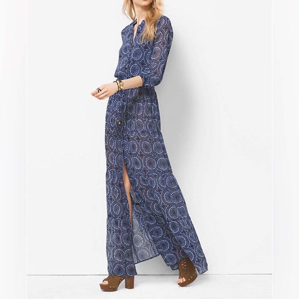 MICHAEL MICHAEL KORS Printed Georgette Maxi Dress